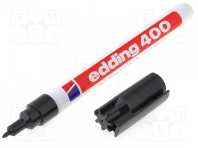 Маркер за платки FSE400 Маркер: водоустойчив; черен; 1mm; EDDING 400